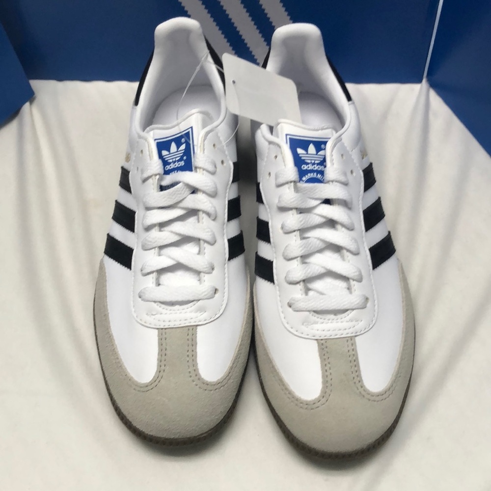 Adidas Samba white/black/gum size 5 6.5 7